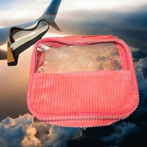 Beach Riot Travel Duo Bags -Corduroy See Thru - Picture 1 of 2